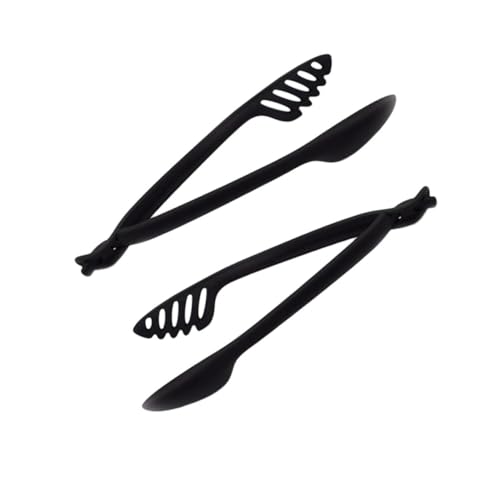 SECFOU 2 STÜCK Teiliges Küchenzangen Lebensmittelechtem Nylon und Silikon Hitzebeständig Rutschfeste Griffe Multifunktional für Grill Kochen Buffet und Salat Praktisches Küchenutensil in von SECFOU