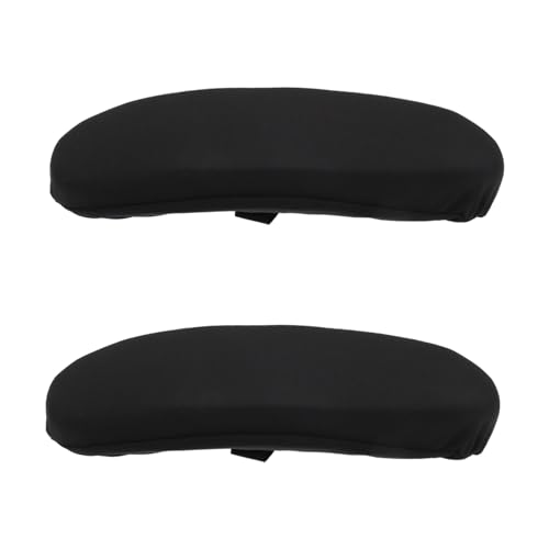 SECFOU 2 Stück Bürostuhl Armlehnenpolster mit Memory Schaum Ergonomische Armlehnenauflage zur Druckentlastung rutschfeste Weiche Stuhl armlehnenkissen für Büro Gaming und Schwarz von SECFOU
