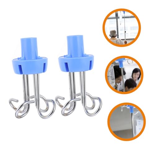 SECFOU 2 Stück Edelstahl Infusionsständer Haken Rostfrei Robust und Flexibel Geeignet für Klinik Infusionsständer Praktisches Aufhängezubehör für Infusionsflaschen Einfach zu Montieren von SECFOU