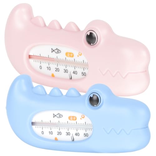 SECFOU 2 Stück Teiliges Badewannenthermometer in Niedlicher Tierform Wasserdichtes Kindersicheres Temperaturmessgerät für Babybad Multifunktionales Badspielzeug Sicher und Langlebig und von SECFOU
