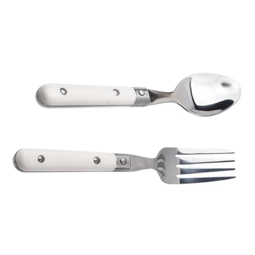 SECFOU 2 Stück Teiliges Kinderbesteck aus Edelstahl mit Elfenbeinfarbenem Griff Fork und Spoon für Junge Mädchen Ab Jahr Ergonomisch Geformt für Kleine Hände Sicher und Fördernd für SECFOU 2 Stück Teiliges Kinderbesteck aus Edelstahl mit Elfenbeinfarbenem Griff Fork und Spoon für Junge Mädchen Ab Jahr Ergonomisch Geformt für Kleine Hände Sicher und Fördernd für von SECFOU