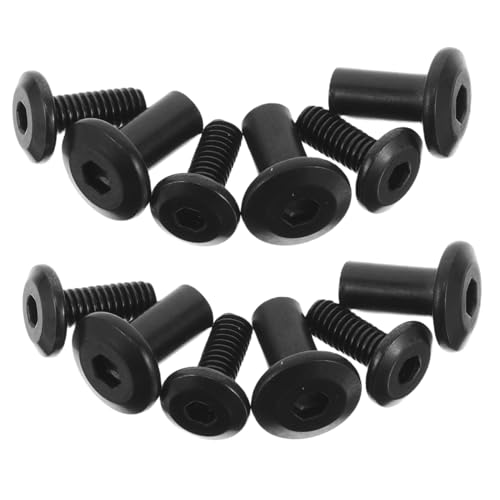 SECFOU 20 Set Innensechskant-antriebskappenbolzen Metallmöbelmontagemuttern Set Knopfschrauben Mutternsatz von SECFOU