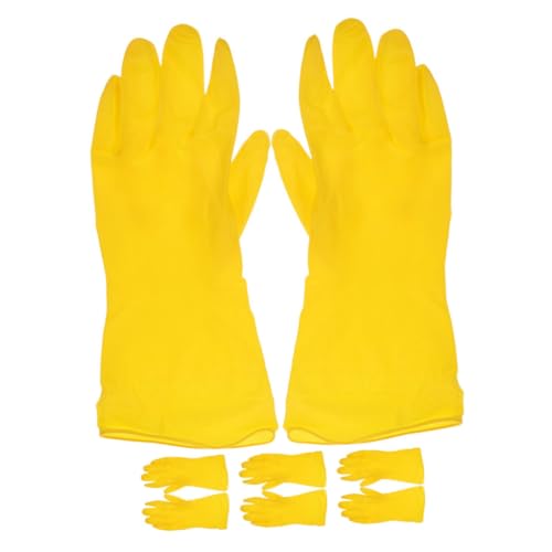 SECFOU 4 Paare PVC Haushaltshandschuhe Wasserfest Küchenhandschuhe Spülhandschuhe Rutschfest Mittelgroß Komfortabel für Reinigung und Geschirrspülen im Haushalt und Gewerbe SECFOU 4 Paare PVC Haushaltshandschuhe Wasserfest Küchenhandschuhe Spülhandschuhe Rutschfest Mittelgroß Komfortabel für Reinigung und Geschirrspülen im Haushalt und Gewerbe von SECFOU