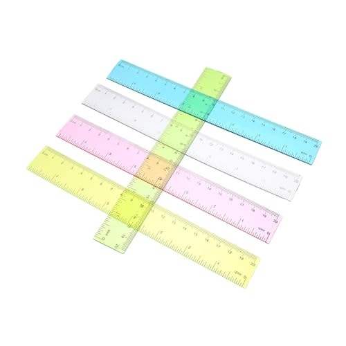 SECFOU 5 Stück Teiliges Buntes Kunststoff-lineal Professionelles Zeichnungs-lineal mit Metrischem Maßstab Vielseitiges Tragbares Messwerkzeug für Büro Schule und Künstler SECFOU 5 Stück Teiliges Buntes Kunststoff-lineal Professionelles Zeichnungs-lineal mit Metrischem Maßstab Vielseitiges Tragbares Messwerkzeug für Büro Schule und Künstler von SECFOU