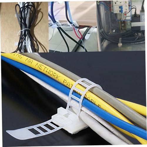 SECFOU 50 Stück Kabelbinder Weiß Selbstklebend Kabelhalter Verstellbar für Kabelmanagement Büro Schreibtisch Wandmontage Kabelklemmen Organizer mit Robuster Haftung und Flexibler SECFOU 50 Stück Kabelbinder Weiß Selbstklebend Kabelhalter Verstellbar für Kabelmanagement Büro Schreibtisch Wandmontage Kabelklemmen Organizer mit Robuster Haftung und Flexibler von SECFOU