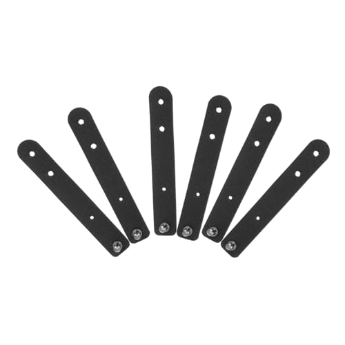 SECFOU 6 Stück Leder Kabelbinder für Datenkabel USB Organizer Kabelmanagement Langlebig Wiederverwendbar Schwarz für Büro und Zuhause von SECFOU