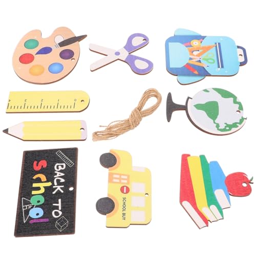 SECFOU 9 Stück Teiliges Schulanfang Dekorationsbanner Bunte Hängende Wimpel Vielseitige Partygirlande für Klassenzimmer und Schulparty Zufällige Muster Langlebig und Farbintensiv SECFOU 9 Stück Teiliges Schulanfang Dekorationsbanner Bunte Hängende Wimpel Vielseitige Partygirlande für Klassenzimmer und Schulparty Zufällige Muster Langlebig und Farbintensiv von SECFOU