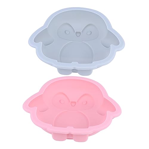 SECFOU 2stücke Cartoon Silikon Kuchenform Niedliche Pinguin-backform Lebensmittelecht Für Kuchen Pudding Und Gelee Für -bäckerei Farblich Sortiert von SECFOU