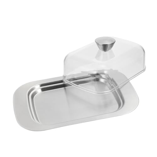 SECFOU Butterdose aus Edelstahl mit Transparentem Kunststoffdeckel Rechteckige Butterdose zur Frischhaltung Praktisch und Langlebig für Kühlschrank und Geschenke Wiederverwendbar SECFOU Butterdose aus Edelstahl mit Transparentem Kunststoffdeckel Rechteckige Butterdose zur Frischhaltung Praktisch und Langlebig für Kühlschrank und Geschenke Wiederverwendbar von SECFOU