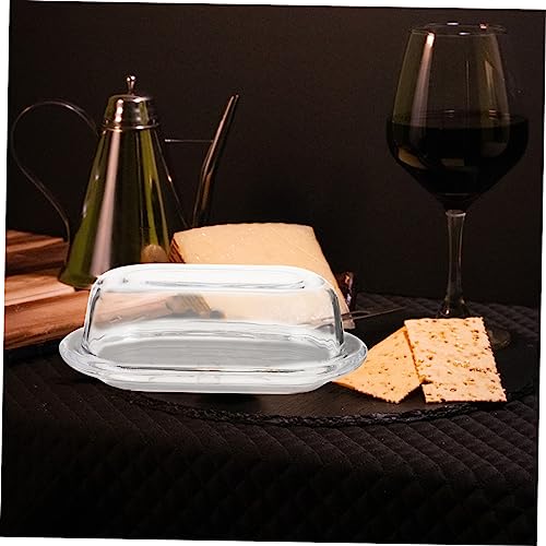 SECFOU Crisper Frischhaltedose Mit Deckel Butterschale Mit Deckel Klare Frischhaltedosen Butterbehälter Mit Deckel Thekenbutterdose Mit Deckel Haushaltsbutterteller von SECFOU