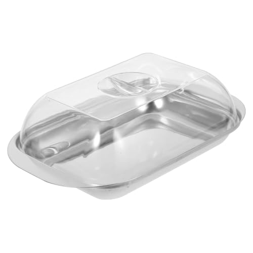 SECFOU Edelstahl Butterdose mit Transparentem Kunststoffdeckel Butterdose Butterbehälter für Kühlschrank Butteraufbewahrung Langlebig Spülmaschinenfest für Haushalt und Gastronomie SECFOU Edelstahl Butterdose mit Transparentem Kunststoffdeckel Butterdose Butterbehälter für Kühlschrank Butteraufbewahrung Langlebig Spülmaschinenfest für Haushalt und Gastronomie von SECFOU