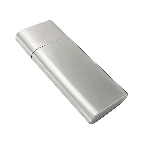 SECFOU Zigarrenkiste Aus Edelstahl Tragbare Kasten Für 3 Raucherzubehör Edelstahl-case Kompakt Und Langlebig von SECFOU