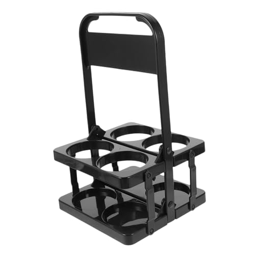 SECFOU Faltbarer Bierträger Tragbarer Bierkorb für Flaschen und Dosen Wiederverwendbarer für Zuhause und Unterwegs Praktischer Bierkorb mit Griff für Bar und Garten Schwarz von SECFOU