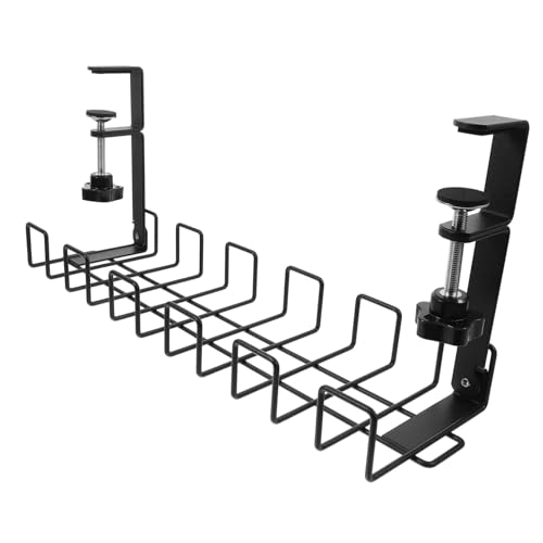 SECFOU Untertisch Kabelmanagement Tray Kabelorganizer Für Sauberes Arbeiten Verstellbar Und Platzsparend Für Schreibtische Und Büros Zur Aufbewahrung Von Stromkabeln Und Steckdosen von SECFOU