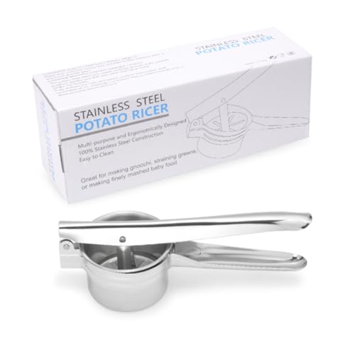 SECFOU Kartoffelpresse mit Rutschfestem Griff Langlebig Rostfrei und Leicht zu Reinigen für Kartoffelpüree und Vielseitigen Küchengebrauch SECFOU Kartoffelpresse mit Rutschfestem Griff Langlebig Rostfrei und Leicht zu Reinigen für Kartoffelpüree und Vielseitigen Küchengebrauch von SECFOU