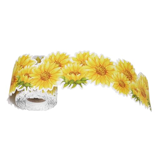 SECFOU Pinnwand Bordüre Tropische und Blumen Selbstklebend Langlebig Vielseitig für Klassenzimmer Büro Party und Sommerdeko Boho Design Gerolltes Randpapier für Ankündigungen von SECFOU