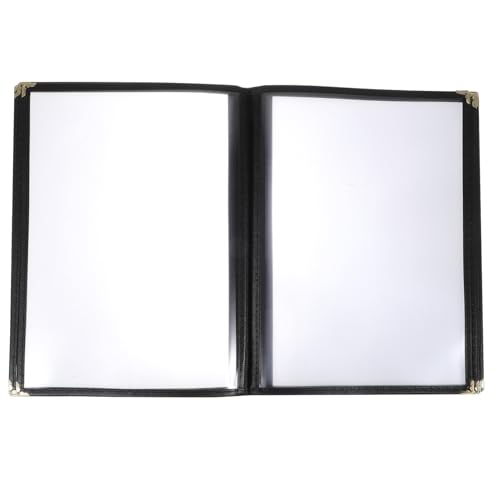 SECFOU Restaurant Menübuch PVC Transparent Seiten Kompakter Speisekartenhalter mit Abgerundeten Ecken Strapazierfähiger Praktischer Schutz für Restaurant und Bar SECFOU Restaurant Menübuch PVC Transparent Seiten Kompakter Speisekartenhalter mit Abgerundeten Ecken Strapazierfähiger Praktischer Schutz für Restaurant und Bar von SECFOU