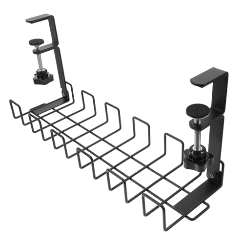 SECFOU Kabelmanagement Tray Für Schreibtisch Verstellbarer Kabel-Organizer Mit Hoher Tragfähigkeit Und Einfacher Montage Stabiler Kabelhalter Für Büro Und Zuhause von SECFOU