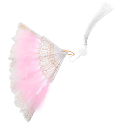 SECFOU Vintage Handfächer mit Gesticktem Feder-design Faltbarer Plume Fan aus Metall und PP Eleganter Hochzeit Tanzparty Foto Requisit Leichter Handventilator für Festliche Anlässe SECFOU Vintage Handfächer mit Gesticktem Feder-design Faltbarer Plume Fan aus Metall und PP Eleganter Hochzeit Tanzparty Foto Requisit Leichter Handventilator für Festliche Anlässe von SECFOU