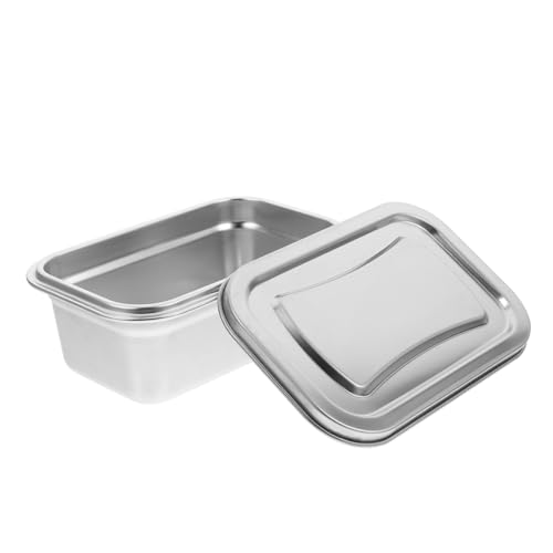 SECFOU Eisbehälter Mit Deckel Aus Edelstahl Für Selbstgemachtes Eis Und Lebensmittelkonservierung Frischhaltebox Für Kühlschrank Aufbewahrungsbox Für Desserts SECFOU Eisbehälter Mit Deckel Aus Edelstahl Für Selbstgemachtes Eis Und Lebensmittelkonservierung Frischhaltebox Für Kühlschrank Aufbewahrungsbox Für Desserts von SECFOU