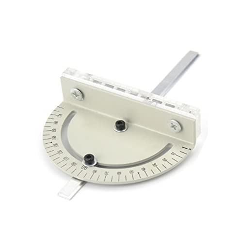 SECJSKJ Aluminium-Frästisch-Einsatzplatte mit Gehrungslehre for Holzbearbeitungsbänke, Tischkreissäge, multifunktionale Trimmer-Graviermaschine (Color : Angle Gauge, Size : Type) von SECJSKJ