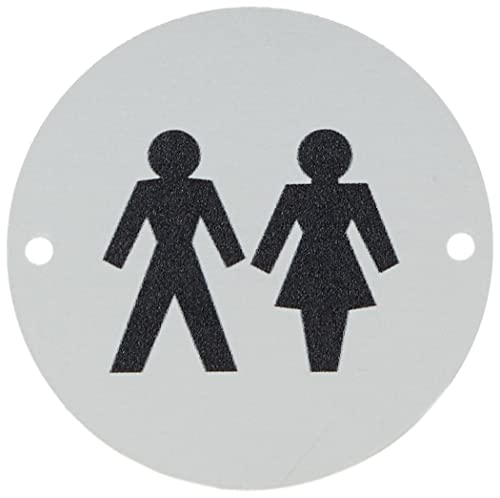 Circular Convex Unisex Logo Sign Satin Anodised Aluminium 72mm Diameter von SECO