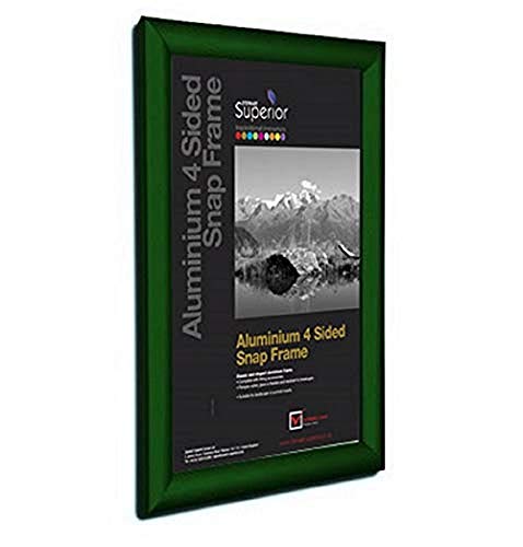 Seco A4 Aluminium 4-seitig, 25 mm Frontlader-Bilder-/Posterrahmen - Grün Seco A4 Aluminium 4-seitig, 25 mm Frontlader-Bilder-/Posterrahmen - Grün von SECO