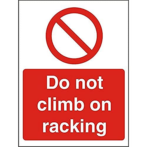 Seco Schild "Do Not Climb On Racking", 300 mm x 400 mm, 1 mm halbstarrer Kunststoff Seco Schild "Do Not Climb On Racking", 300 mm x 400 mm, 1 mm halbstarrer Kunststoff von SECO