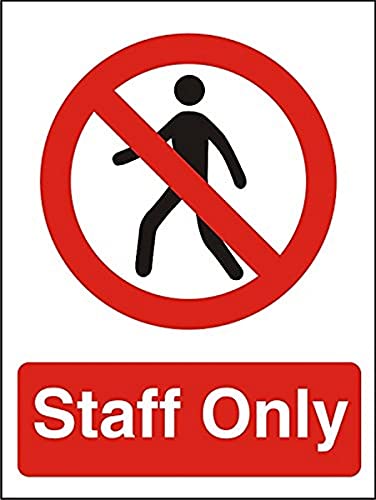 Seco Schild "Staff Only", halbstarrer Kunststoff, 200 x 300 mm, 1 mm von SECO