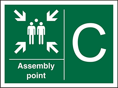 Seco Schild mit Aufschrift "Assembly Point", 300 x 200 mm, halbstarrer Kunststoff, 1 mm von SECO