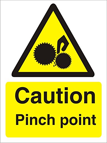 Seco Schild mit Aufschrift"Caution Pinch Point", 200 mm x 300 mm – 1 mm halbstarrer Kunststoff von SECO