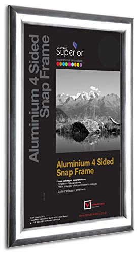 Seco Schnapprahmen, A3, Aluminium, 4-seitig, 25 mm - Poliertes Silber Seco Schnapprahmen, A3, Aluminium, 4-seitig, 25 mm - Poliertes Silber von SECO