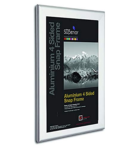 Seco Schnapprahmen, A4, Aluminium, 4-seitig, 32 mm, Silberfarben Seco Schnapprahmen, A4, Aluminium, 4-seitig, 32 mm, Silberfarben von SECO