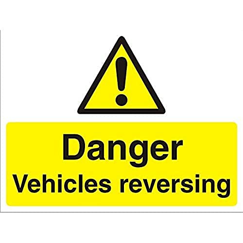 Seco Schild mit Aufschrift "Danger Vehicles Reversing", 600 x 450 mm, geriffelte Tafel von SECO