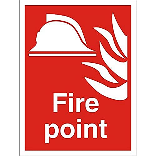Seco Schild "Fire Helmet, Fire & Fire Point, 200 mm x 300 mm, 4 mm geriffelte Tafel von SECO
