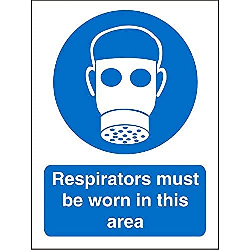 Seco Schild "Respirators Must Be Worn in This Area", 200 mm x 300 mm, 1 mm halbstarrer Kunststoff Seco Schild "Respirators Must Be Worn in This Area", 200 mm x 300 mm, 1 mm halbstarrer Kunststoff von SECO