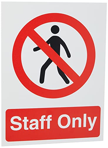 Seco Schild "Staff Only", 300 x 400 mm, 1 mm, halbstarrer Kunststoff von SECO