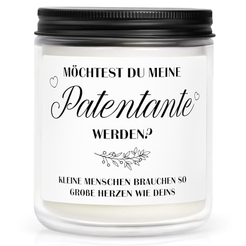 SECOGM Patentante Fragen- Willst du Meine Patentante Sein? Patentante Geschenk Lavendel Duftkerze, Beste Patentante Geschenk, Geschenk für Patentante zum Geburtstag Weihnachten Muttertag SECOGM Patentante Fragen- Willst du Meine Patentante Sein? Patentante Geschenk Lavendel Duftkerze, Beste Patentante Geschenk, Geschenk für Patentante zum Geburtstag Weihnachten Muttertag von SECOGM