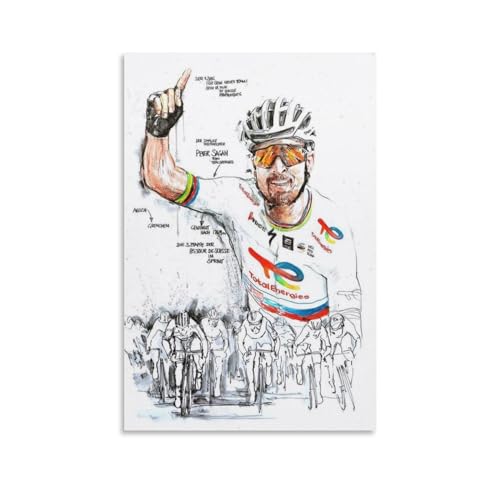 Peter Sagan Leinwand-Poster, Motiv: slowakischer Radfahrer, dekoratives Gemälde, Wandkunst, Bild, modernes Dekor, 40 x 60 cm von SECOLI