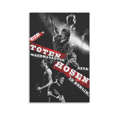 SECOLI Die Toten Hosen Machmalauter Live in Berlin Leinwand-Poster, dekoratives Gemälde, Wandkunstdruck, modernes Dekor, ungerahmt, 50 x 75 cm von SECOLI