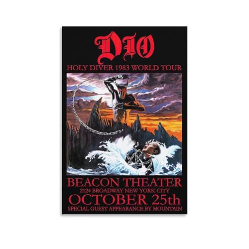 SECOLI Dio Holy Diver Concert Rock Leinwand Poster High Definition Druck für Home Office Wall Art Deco 30 x 45 cm von SECOLI