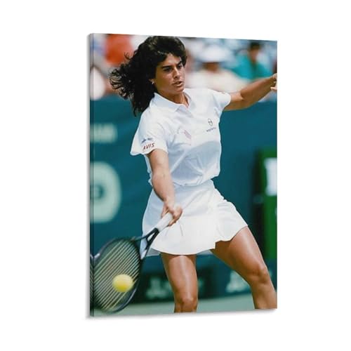 SECOLI Gabriela Sabatini Argentinisch-italienische Tennisspielerin Vintage Leinwand-Poster, dekoratives Gemälde, Wandkunstdruck, modernes Dekor, 30 x 45 cm, Rahmenstil von SECOLI