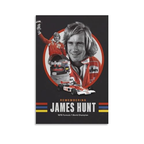 SECOLI James Hunt Tribute Art Leinwand-Poster, hochauflösender Druck für Zuhause, Büro, Wandkunst, Deco, 20 x 30 cm von SECOLI