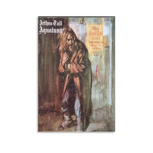 SECOLI Jethro Tull Aqualung Cover Ian Anderson 70er Jahre Leinwand Poster Dekorative Malerei Wandkunst Bild Druck Moderne Dekor 40 x 60 cm von SECOLI