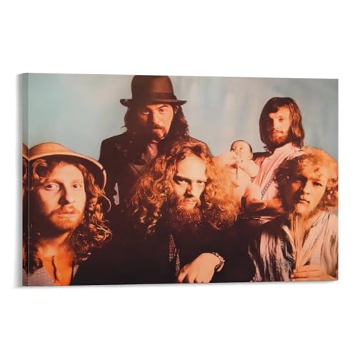 SECOLI Leinwand-Poster, Motiv: Jethro Tull, Vintage-Stil, einfarbig, dekoratives Gemälde, Wandkunst, Kunstdruck, modernes Dekor, 40 x 60 cm von SECOLI