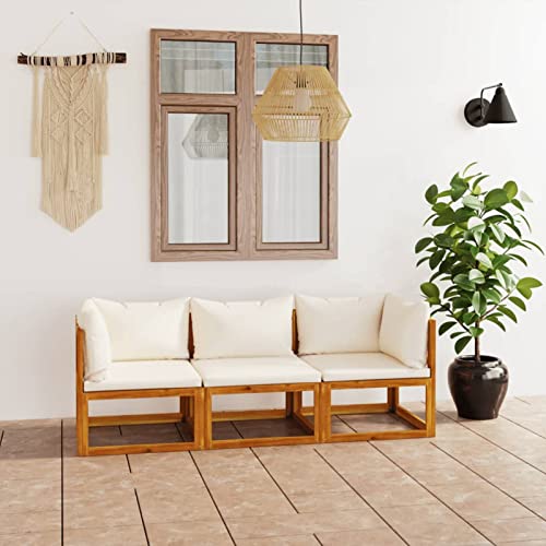 SECOLI Lounge Sofa Outdoor 3 Sitzer Balkonmöbel Kleiner Balkon Gartensofa Holz Gartenlounge Outdoor Klein Balkon Lounge Sofa Garten Gartenmöbel Set Loungemöbel Terrasse#5 von SECOLI