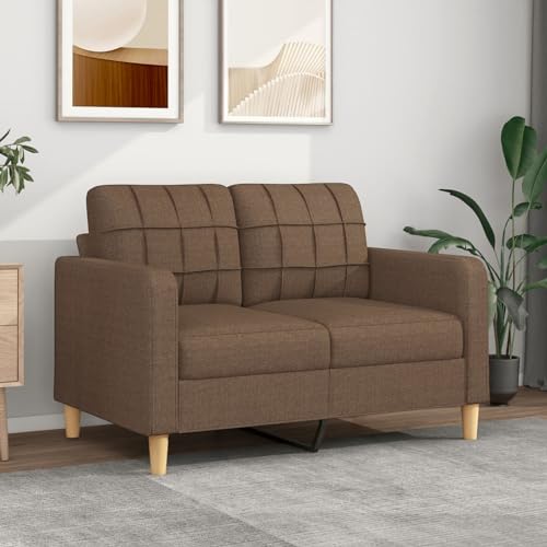SECOLI 2-Sitzer Sofa Stoff Couch Klein für Wohnzimmer/Schlafzimmer/Büro/Wohnung - Braun - 120cm SECOLI 2-Sitzer Sofa Stoff Couch Klein für Wohnzimmer/Schlafzimmer/Büro/Wohnung - Braun - 120cm von SECOLI