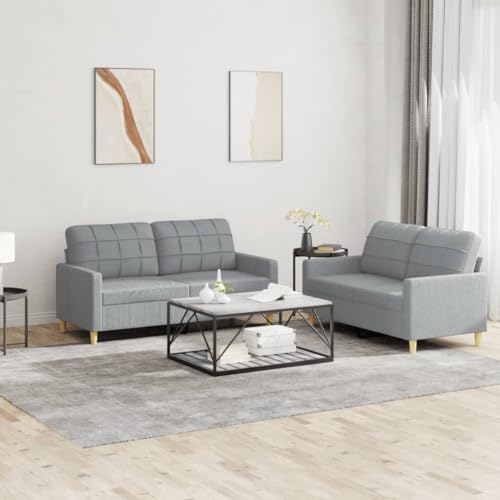 SECOLI Sofa Set 3 2 Wohnzimmer Sofa 3 sitzer und 2 sitzer Sofa garnituren 3-2 Couch Stoff Sofa Sofa 2er Couch 2 sitzer 2er Couch-Hellgrau-2-2-sitzer+2-sitzer von SECOLI