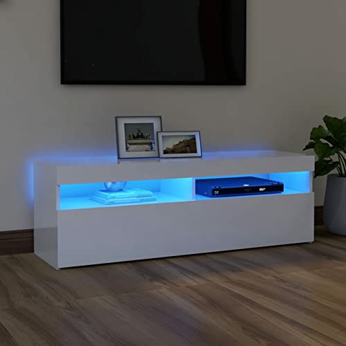 SECOLI TV Schrank Mit Led Leuchten 120 x 35 x 40 cm Fernsehschrank Mit Led Hochglanz-Weiß TV Sideboard Wohnzimmer TV Board Fernseher Unterschrank TV Board Fernsehtisch Mit Led und Schubladen SECOLI TV Schrank Mit Led Leuchten 120 x 35 x 40 cm Fernsehschrank Mit Led Hochglanz-Weiß TV Sideboard Wohnzimmer TV Board Fernseher Unterschrank TV Board Fernsehtisch Mit Led und Schubladen von SECOLI