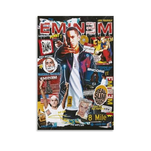 SECOLI The Real Slim Shady Rap-Musikkunst, Leinwand-Poster, dekoratives Gemälde, Wandkunstdruck, modernes Dekor, 50 x 75 cm von SECOLI